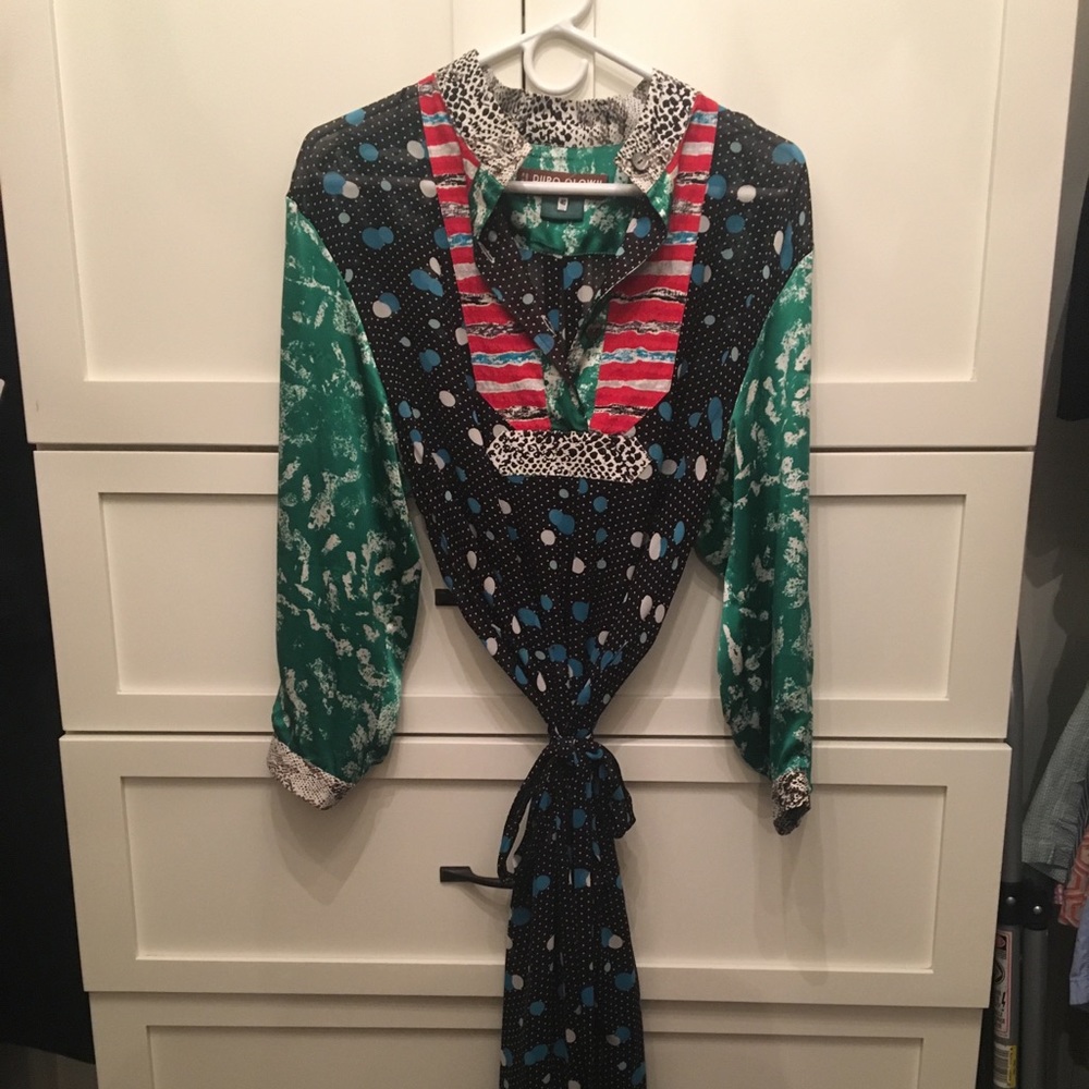 Couture Silk knee length dress, size 12 (42 Euro)